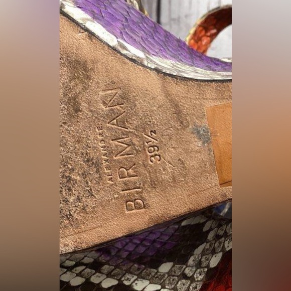 Alexandre Birman, 39.5 EU / 9 US, Snakeskin, Strappy Wedge Platform Shoes, EUC - Picture 8 of 13